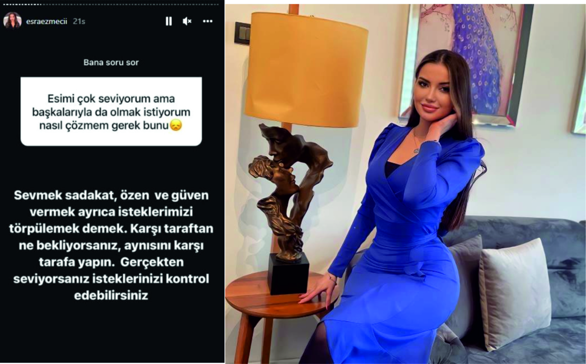 Psikolog Esra Ezmeci'nin, takipçisine verdiği cevap kapak oldu