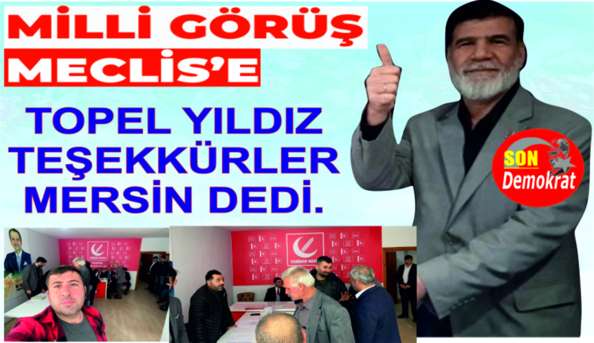 Topel Yıldız teşekkürler Mersin.