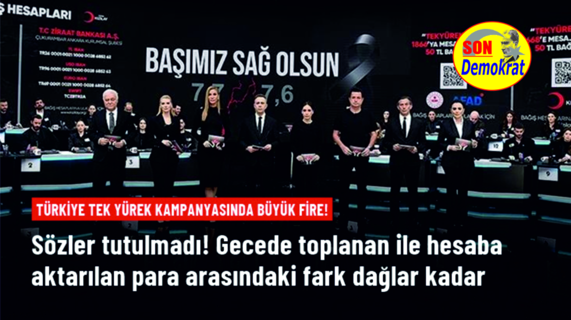 Türkiye Tek Yürek kampanyasında büyük fire! 